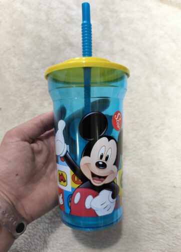 VASO ALTO CON PAJITA MICKEY MOUSE