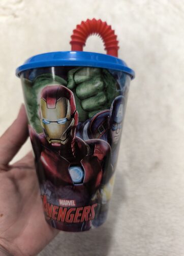VASO CON TAPA AVENGERS