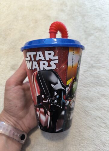 VASO CON TAPA STAR WARS