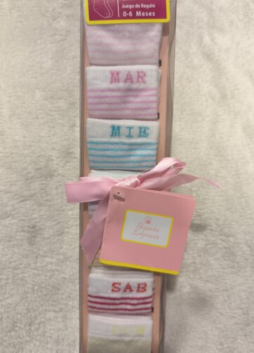 PACK CALCETINES SEMANAL 0/6 meses