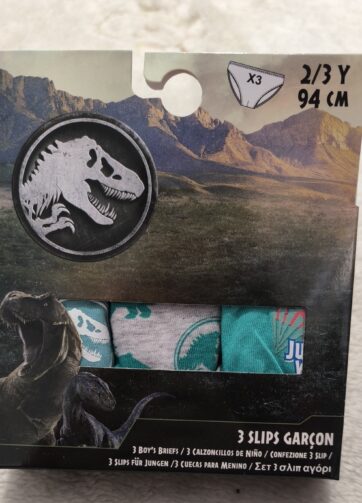 PACK 3 CALZONCILLOS DINOSAURIO