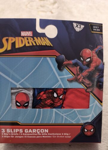 PACK 3 CALZONCILLOS SPIDERMAN. talla 2/3 años
