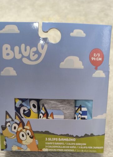PACK 3 CALZONCILLOS BLUEY. talla 2/3 años