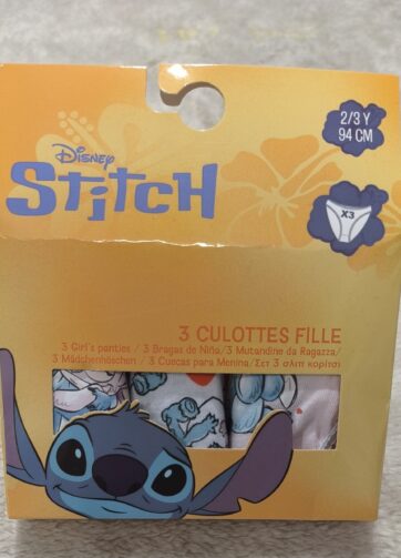 PACK 3 BRAGAS STITCH