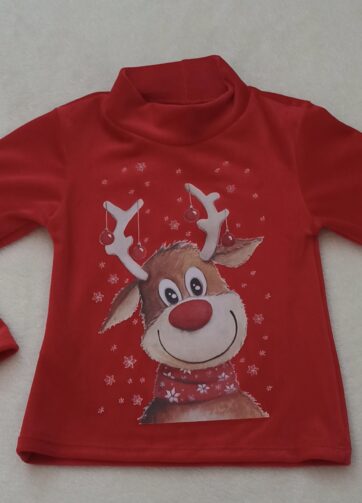 CAMISETA TERCIOPELO RENO NAVIDAD 
talla 8 años