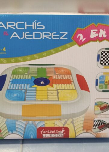 JUEGO 2 en 1 
PARCHÍS+AJEDREZ