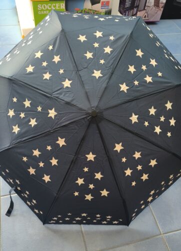 PARAGUAS PLEGABLE 
Estrellas cambian de color